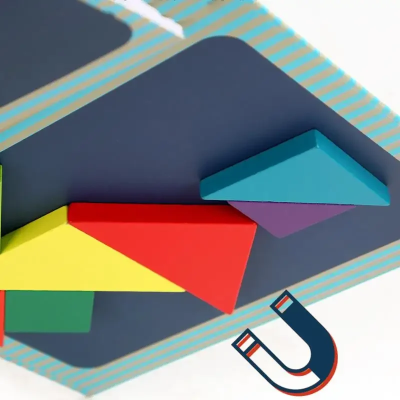 Drewniane puzzle magnetyczne książeczka edukacyjna zabawki dla dzieci niemowląt przenośne do montessori edukacji nauki inteligencji