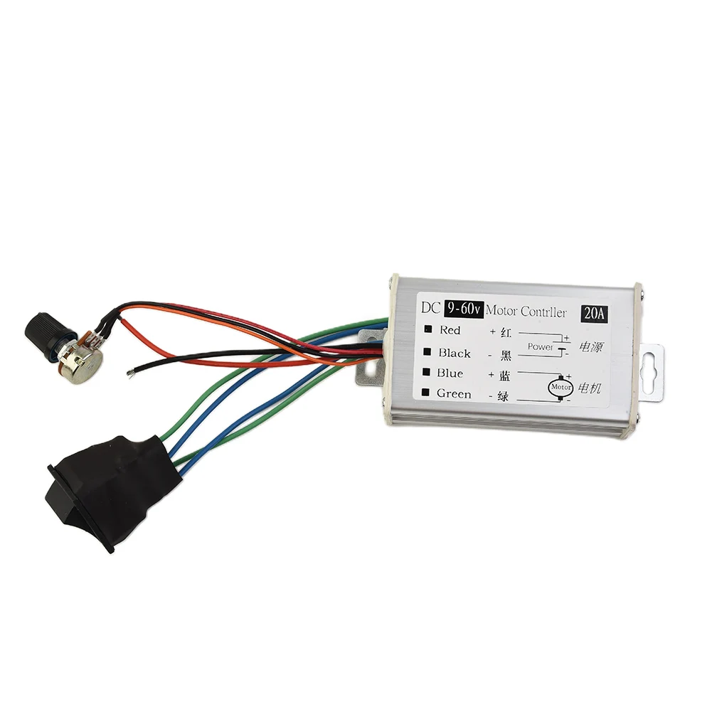 1pcs CCM5S DC Motor Speed Controller With Metal Shell Input Supply 9V-60VDC Adjusting Pulse-Width-Modulated Electrical Equipment