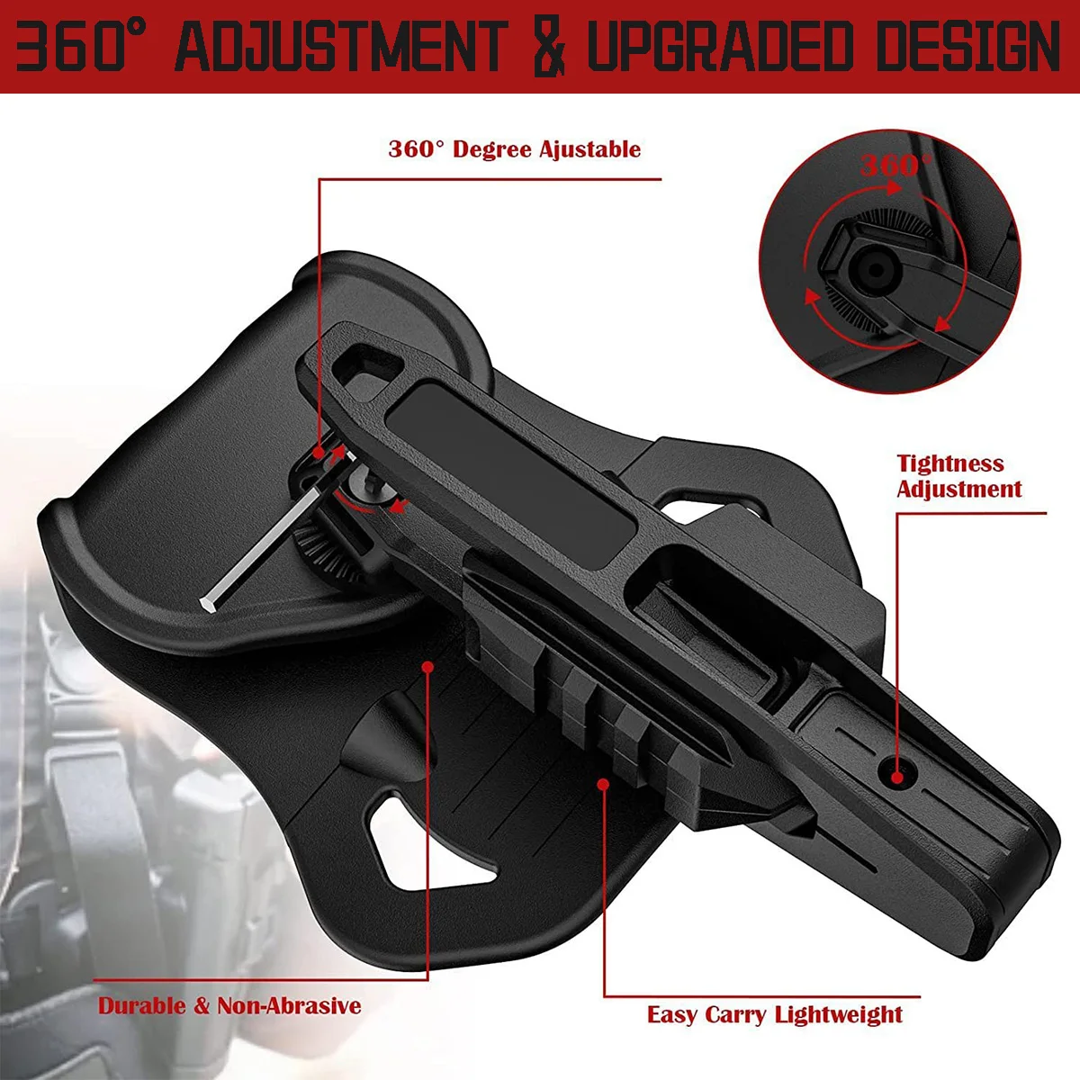 Funda pistolera táctica oculta riel Picatinny Glock 9mm - imagen 5