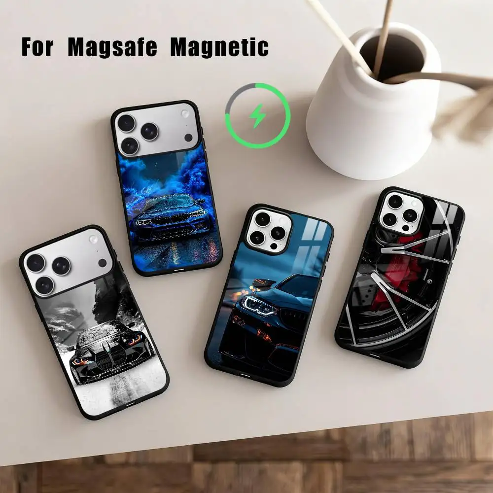 

B-Blue C-Car COOL wheels Phone Case For iPhone17,16,15,14,13,12,11 Plus,Pro Max Magnetic For Magsafe Wireless Charging