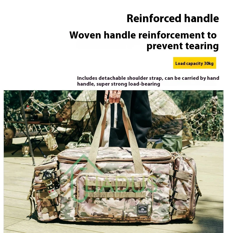 حقيبة تخزين خارجية سعة 86 لترًا، حقيبة ظهر مقاومة للماء، حقيبة ظهر متينة مقاومة للاهتراء، حقيبة ظهر محمولة باليد، معدات عسكرية خارجية