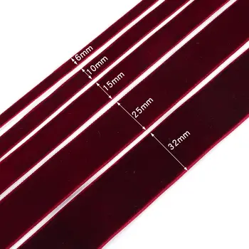 5-10碼 6/10/15/25/32mm 絲絨緞帶 婚禮派對裝飾 手工緞帶 禮品包裝 髮飾蝴蝶結 DIY聖誕絲帶 6 最佳銷售 聖誕絲帶 - №4