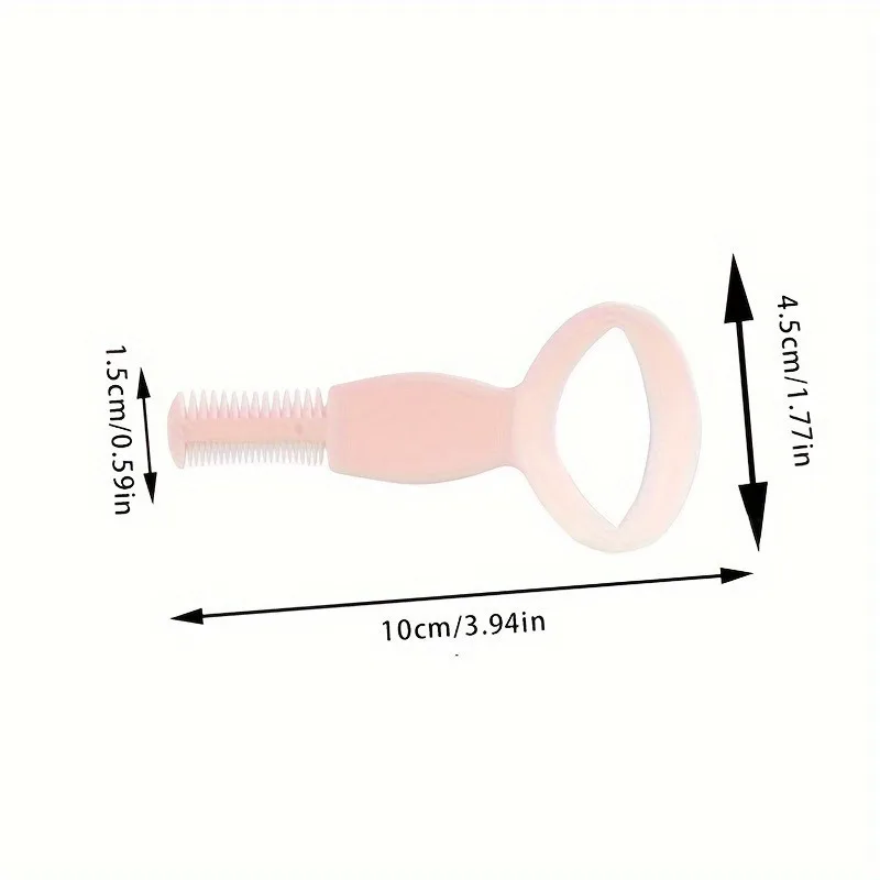 1-delige eyeliner-sjabloon en mascarabeschermer met kam - ergonomisch ontwerp voor nauwkeurig veegvrij toepassingen, lichtbeige