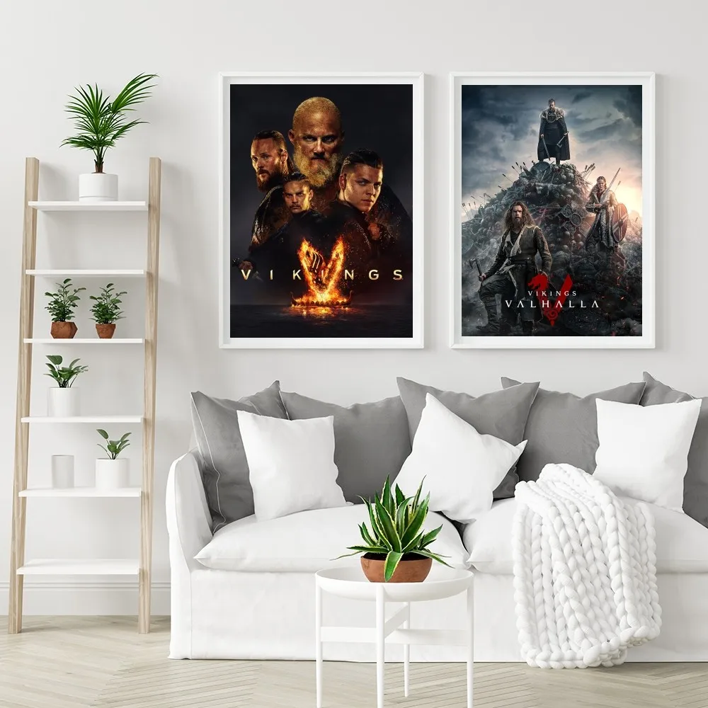 1pcclassic film Vikings plakat na ścianę naklejka do sypialni dekoracja nocna sztuki współczesnej wiszące malowanie