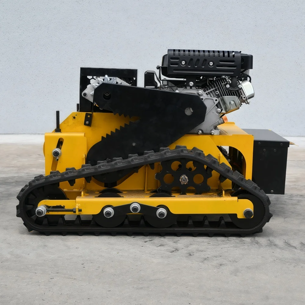 맞춤형 고무 크롤러 원격 제어 잔디 깎기 로봇 제로 회전 기능 제설기 액세서리