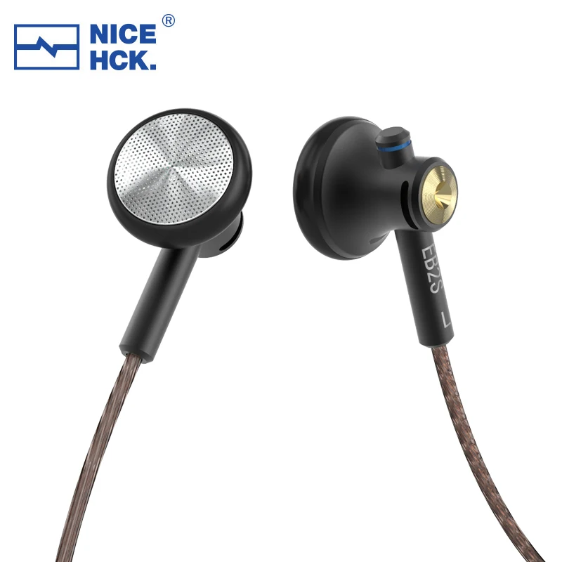 NICEHCK EB2S Earphone HD Mirophone Earbud L Plug 15.4mm LCP Dynamic Vocal Music Headset Wired 4.4mm In-ear Monitor B70/YD30/U2