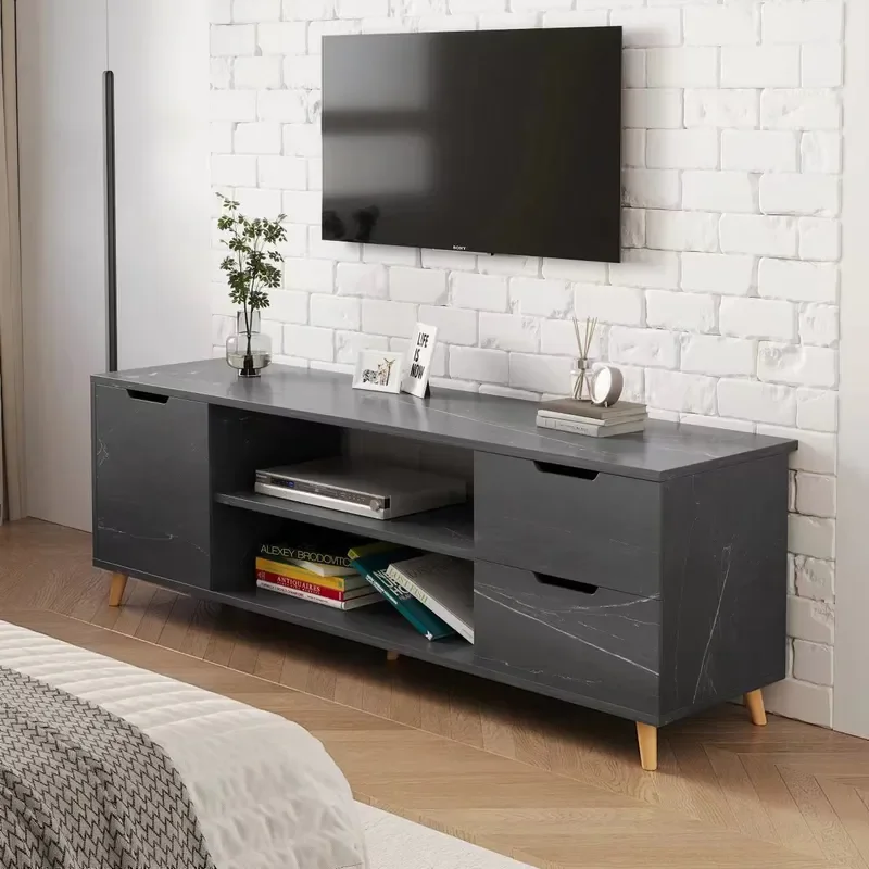 Modern Simple High TV Cabinet for Small Apartment Living Room Bedroom Custom Export Furniture Master Bedroom TV Stand Table