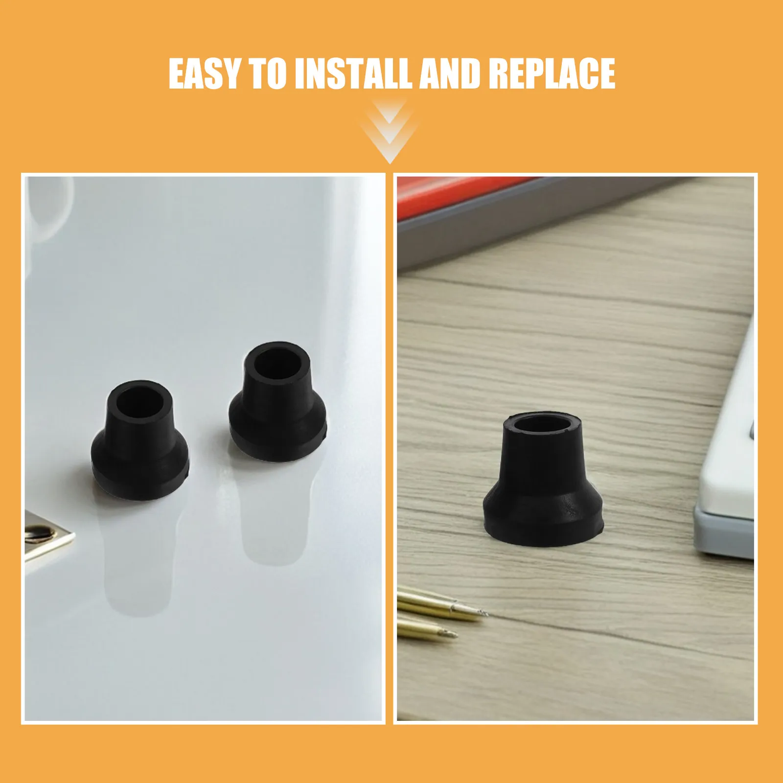 20Pcs Elderly Walking Cane Tips Heavy Duty Rubber Non-Slip Replacement Ends for Indoor Outdoor Crutches Stability Grip