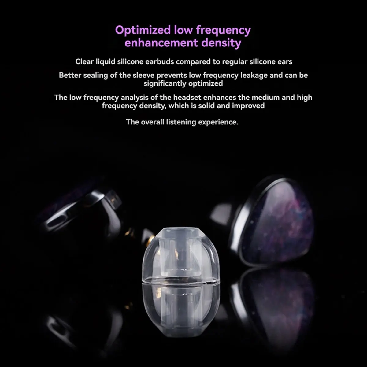 Super Sale 3 Pairs Transparent Liquid Silicone Ear Tips Noise Isolating Soft Safe Eartips Earphone Accessories for NX8 Himalay