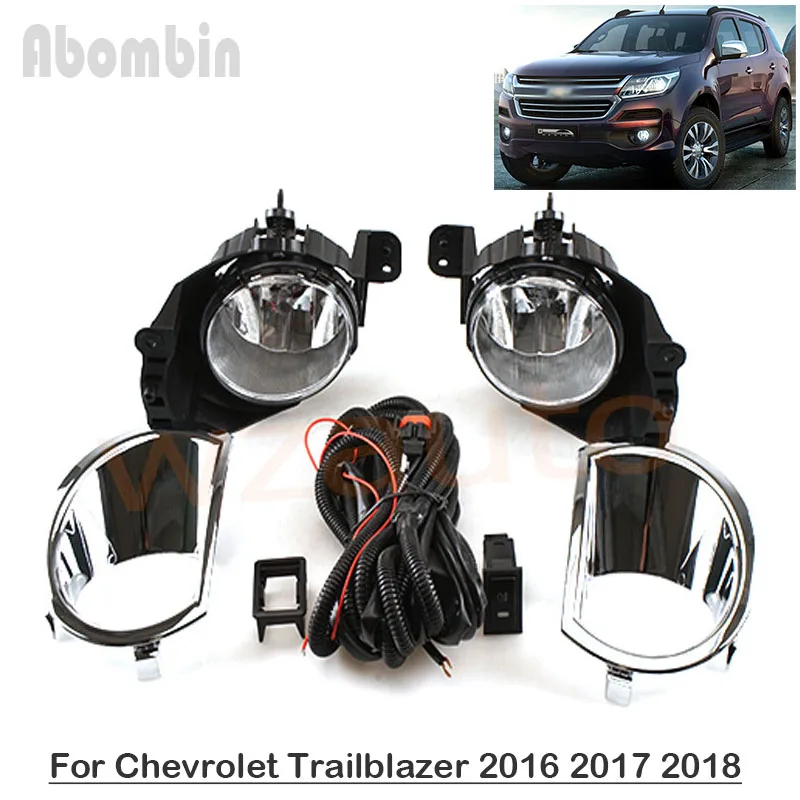 Front Bumper Lamp Daytime Running Fog Light Assy With Wiring Harness Kit For Chevrolet Colorado/Trailblazer 2016 2017 2018