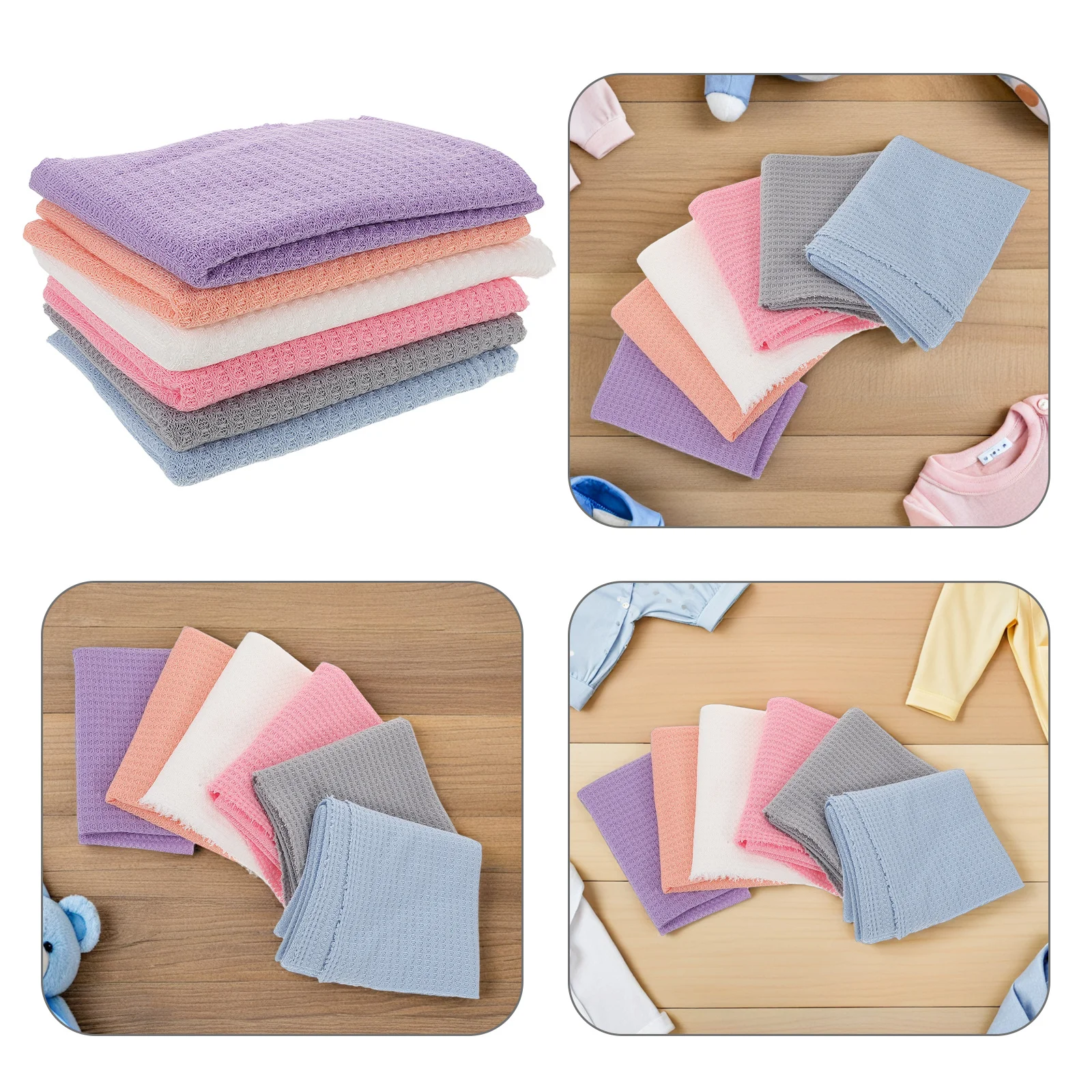 

6 Pcs Baby Photography Scarf Wraps Swaddle Swaddles for Newborns Girl Polyester Spandex