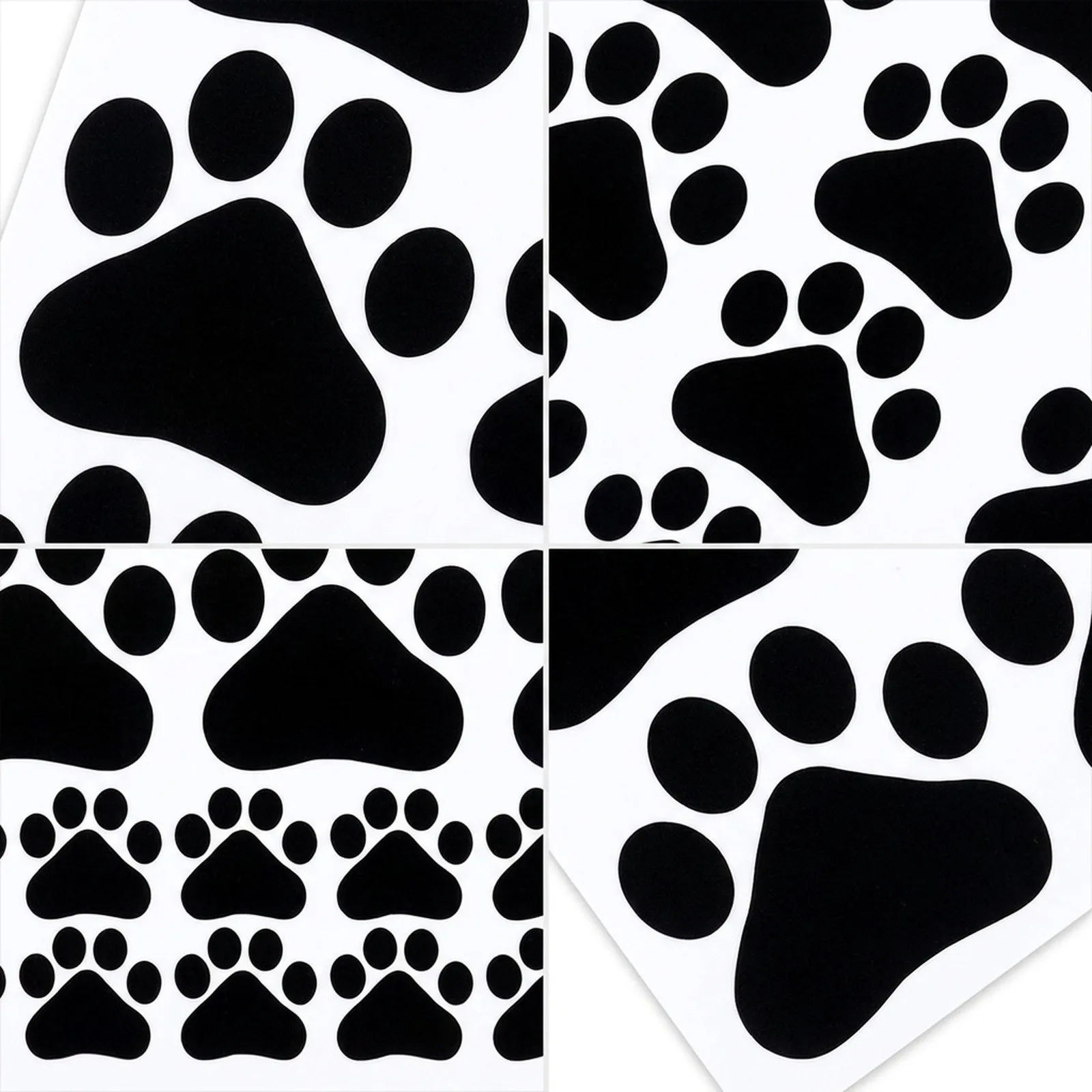Pets Room Transformation Dog Cat Pawprints Wall Stickers Set of 44 Makeover Your Room Easily through PVC Decoration