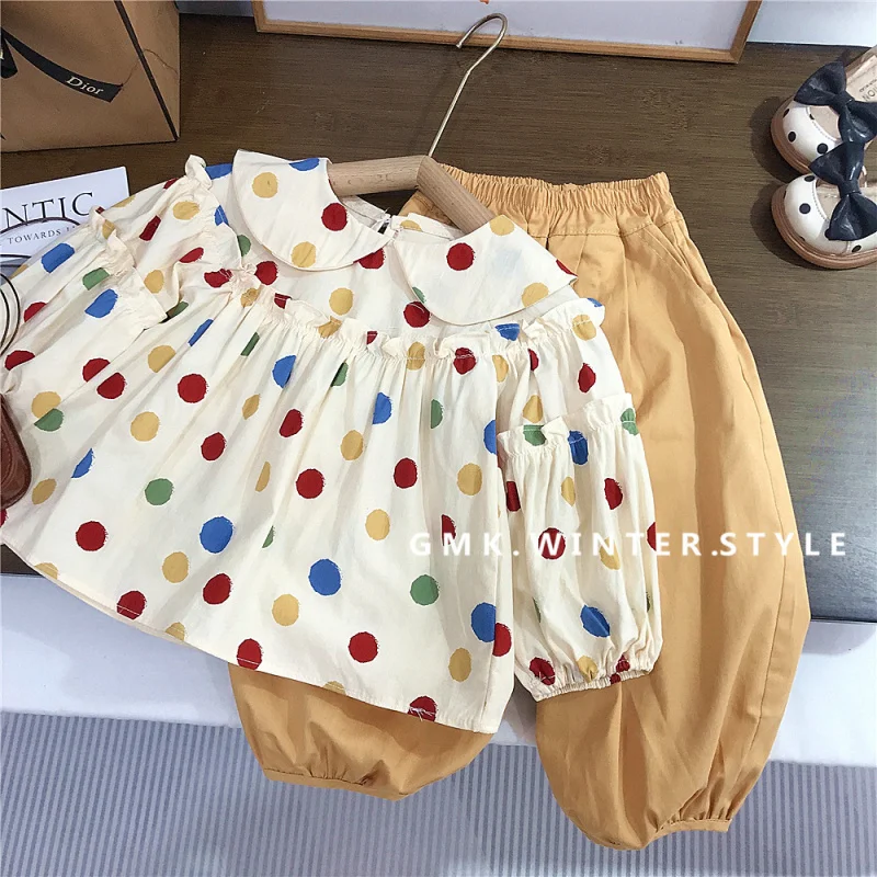 

Girls' Toddler Outfit Spring and Autumn New Bow Long Sleeve Autumn Fashionable Two-Piece Set