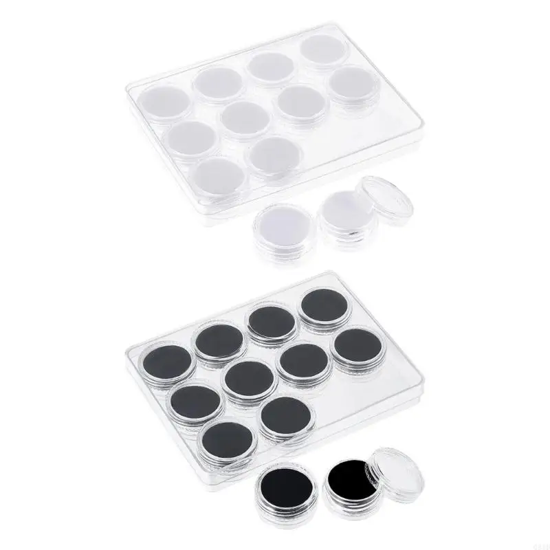 

Multi Purpose Foam Cushioned Acrylic Display Case 12 Circular Compartments Protective Storage Solution For Loose Crystals