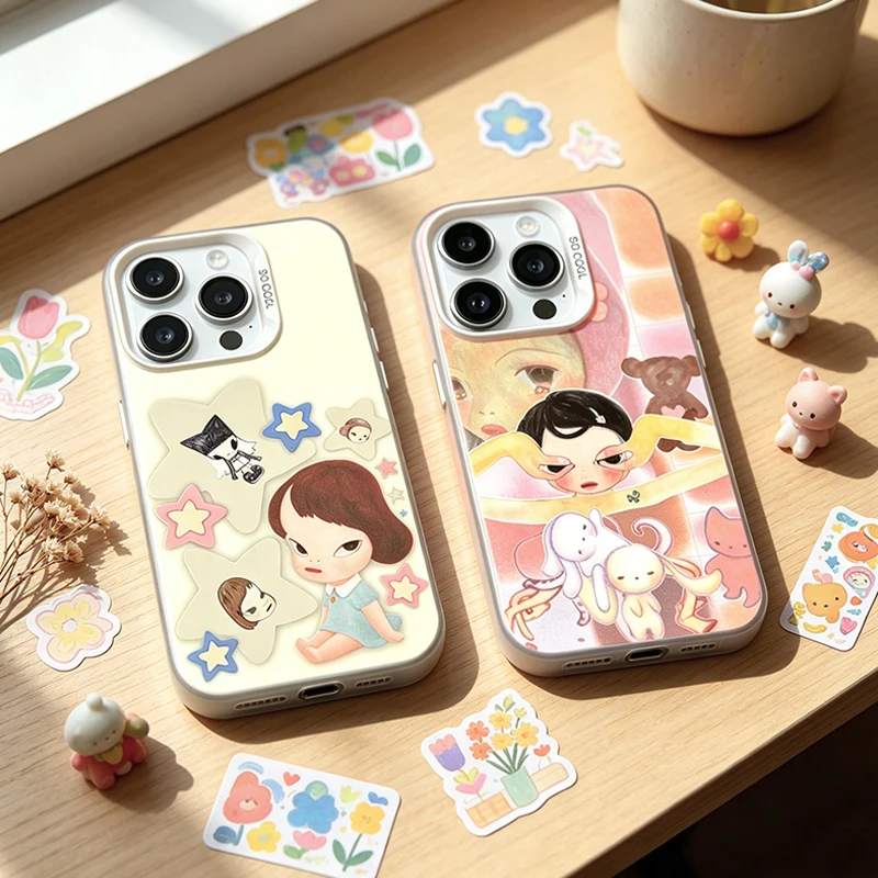 Y-Yoshitomos N-Naras Frosted Case für Samsung Galaxy A37 A36 A35 A34 A32 A26 A25 A24 A23 A22 5G 4G A17 A16 A15 A14 A12 Cover