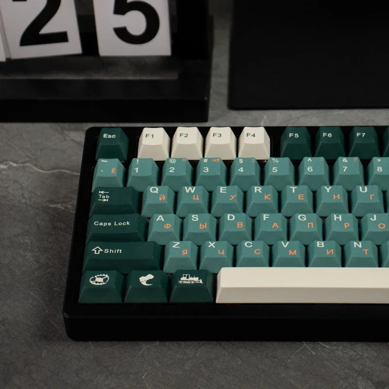 129 Key Silent Forest Keycaps Custom PBT Cherry Profile Keycap Green Original Key Caps for ATK/VGN Crush80 Mechanical Keyboard