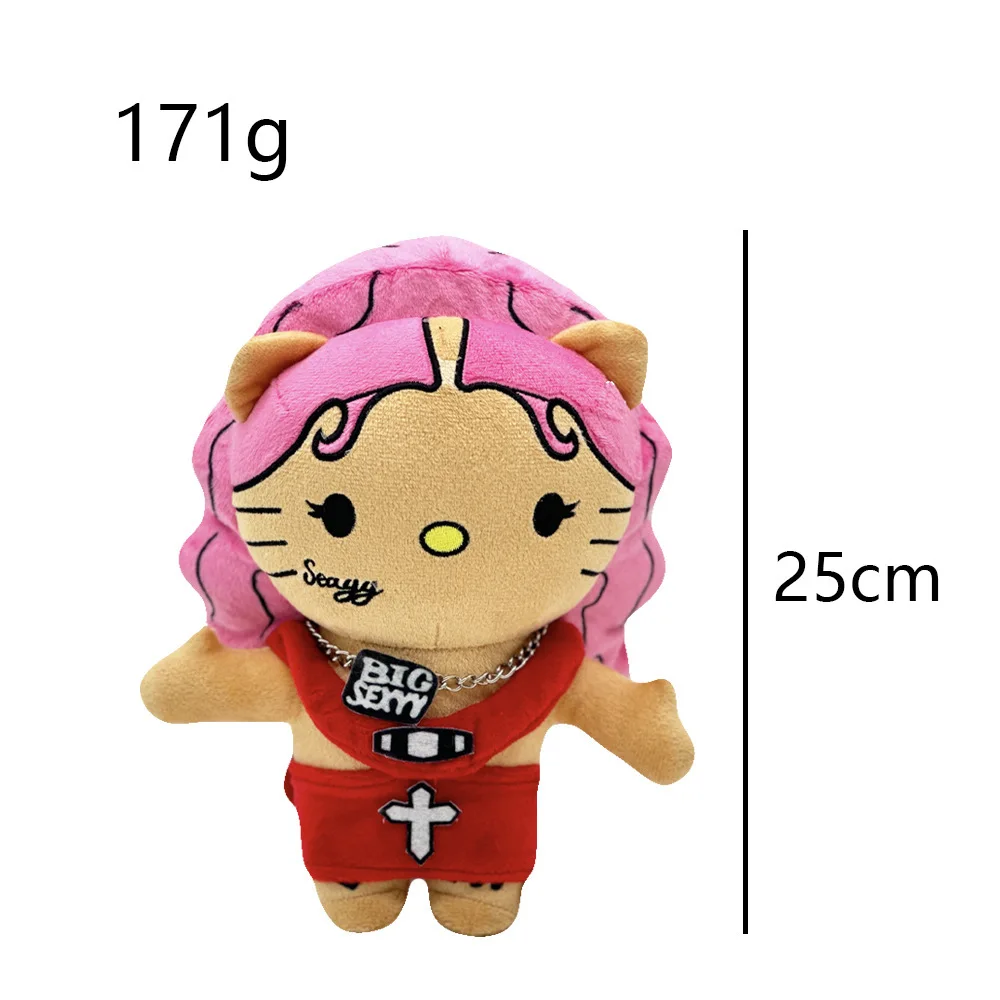 Novo estilo miniso kitty pelúcia olá selena anime brinquedos de pelúcia preenchido macio natal presentes das crianças bens de escritório descomprimir