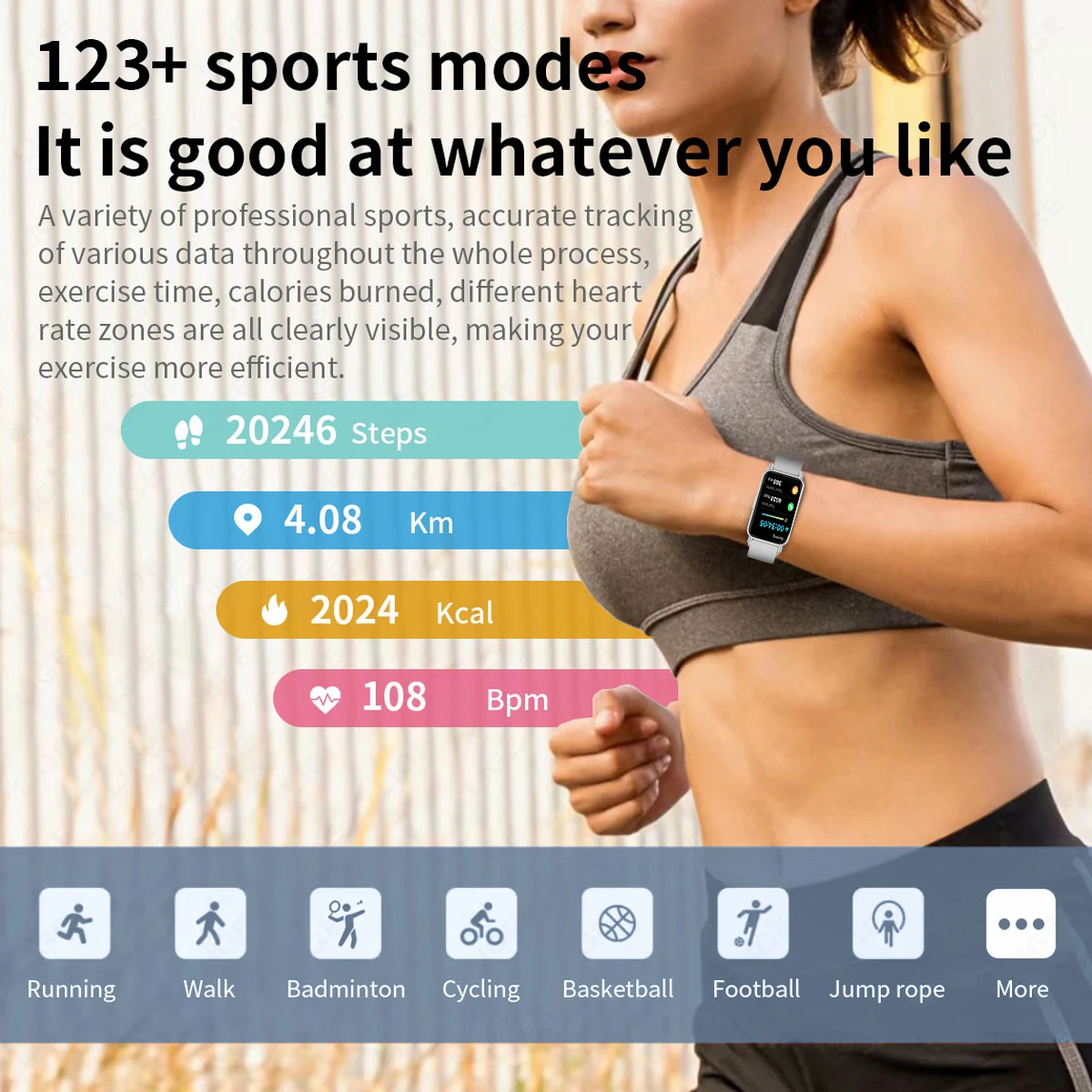 LIGE, nueva moda, reloj inteligente para mujer, pantalla completamente táctil, rastreador deportivo de ritmo cardíaco, pulsera impermeable para mujer, reloj inteligente de salud para hombres