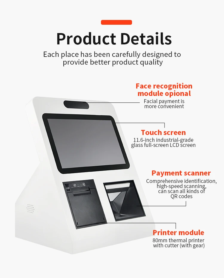 ZXY Pos Verifone D210 Pos Touch Terminal Paper Portable Pos System Scale Android Touch Screen Panel Po System