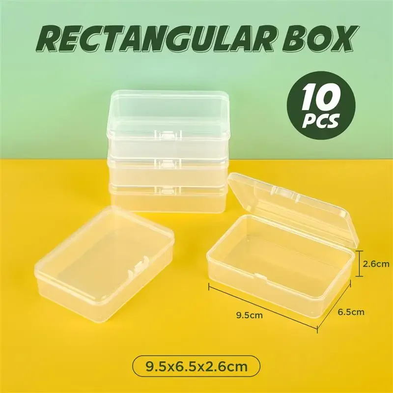 10/20 stücke Kunststoff Box Rechteckige Box Transluzente Box Verpackung Lagerung Box Staubdicht Solide Starke Schmuck Lagerung Fall Container