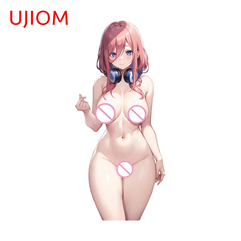 UJIOM-pegatina de pared de pechos grandes desnudos Miku Nakano, calcomanía de vinilo seductora atractiva encantadora, adecuada para decoración de armario