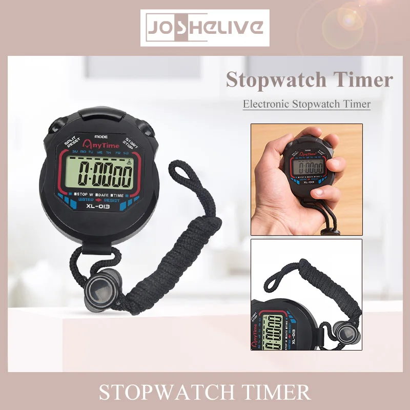 Waterproof Chronometer Handheld Pocket Stopwatch Professional Digital Sport Stopwatch LCD Timer Stop Watch Timer Tools