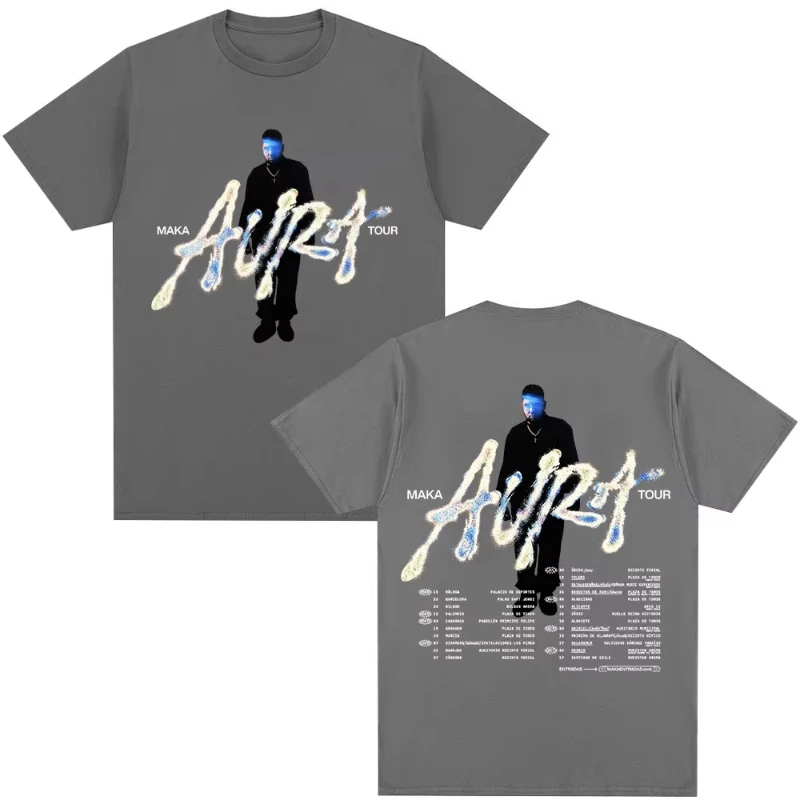 مغني الراب ماكا هالة 2025 جولة موسيقية ميرش تي شيرت الرجال النساء موضة تي شيرت تقليدي عادية القطن قصير الأكمام التي شيرت الشارع الشهير #3