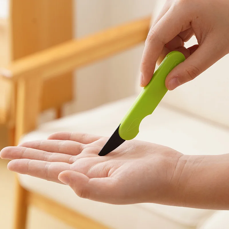 Portable Double-head Two-In-One Round Arc Open Box Cutter Safety Opener Dismantling Tool Small Household Courier Unpacking Knife