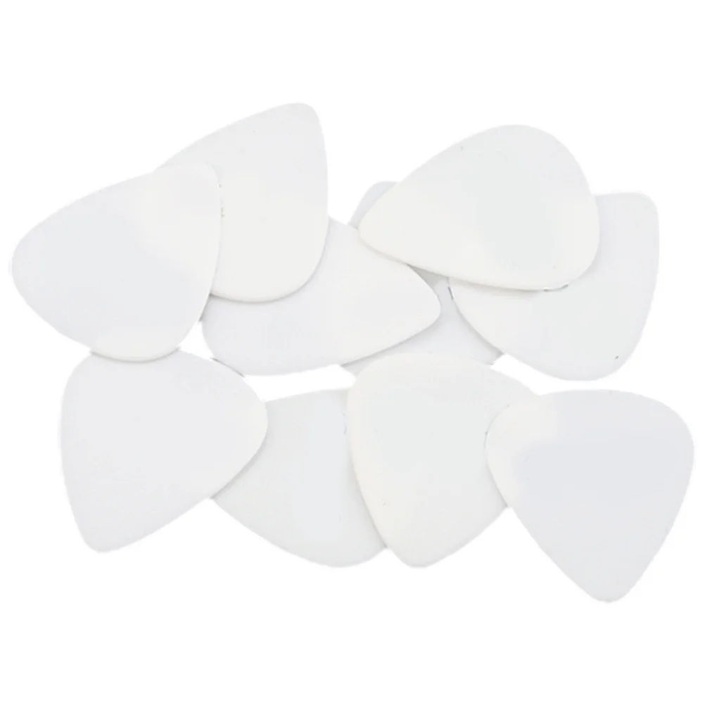 

10 pcs White Guitar Picks Acoustic Folk Electric Bass Durable Plastic Replacement Picks For Music Instrument Supplies