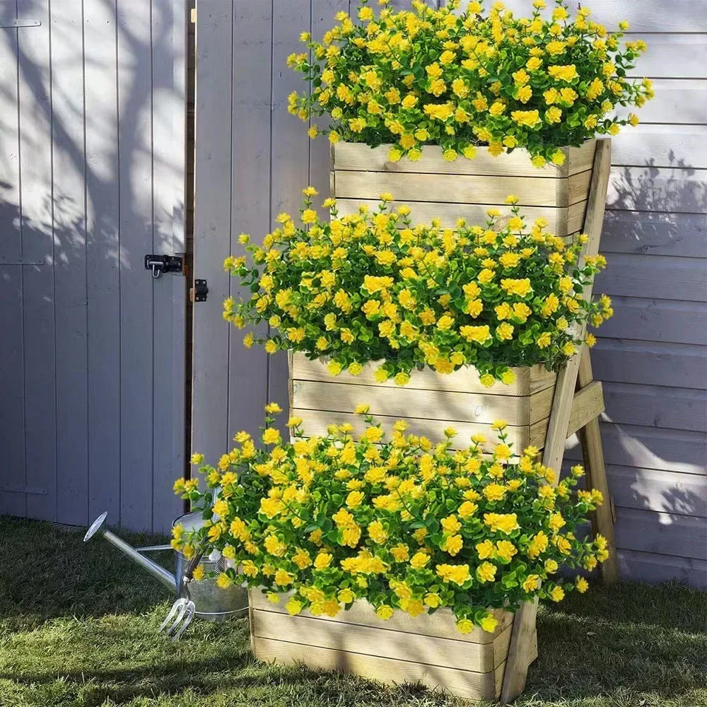 1Bundle Artificial Flowers Outdoor Greenery Shrubs Plants Fake Flower Wall for Office Home Living Room Wedding Garden Decoration - Image 2