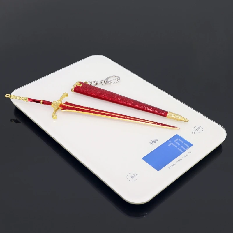 Eldenn – grande épée de chevalier périphérique de jeu avec gaine, jouets d'ornement artisanaux en métal, modèle pour cadeaux d'anniversaire pour garçons, 22cm/8,66 pouces