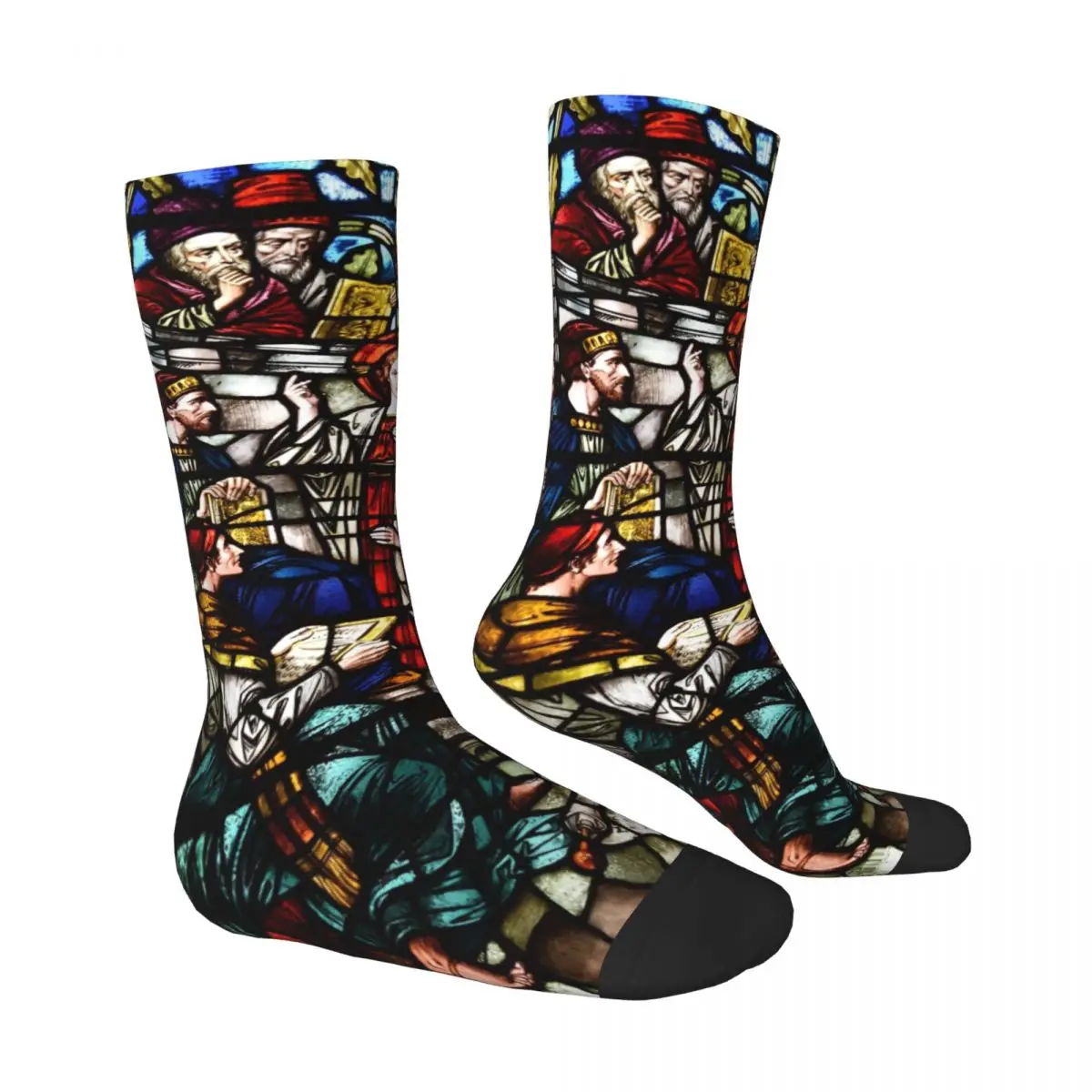 Erwachsene Männer Socken Fenster Darstellung Strümpfe Winter Gothic Qualität Socken Grafik Laufen Sport Rutschfeste Socken