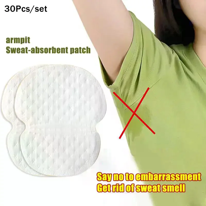 

30pcs Unisex Sweat Pads Summer Deodorants Underarm Anti Perspiration Sweat Pads Disposable Absorb Sweat Shield Pad