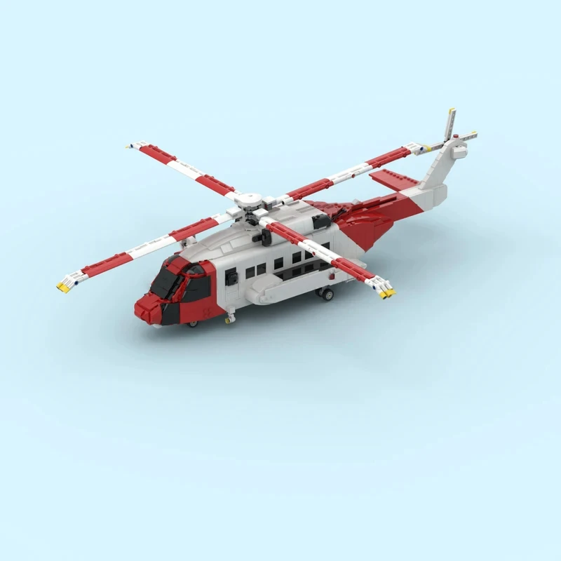 

2528 pieces MOC war equipment Sikorsky S-92 helicopter model DIY assembly building block toy children's gift