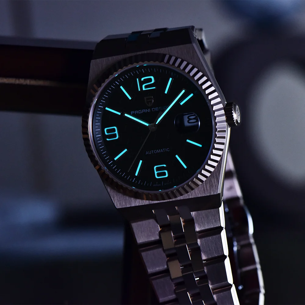 2025 PAGANI DESIGN ساعة ميكانيكية رجالية فاخرة الأعمال ساعة أوتوماتيكية 100 متر مقاوم للماء الياقوت الفولاذ المقاوم للصدأ ساعة رجالي