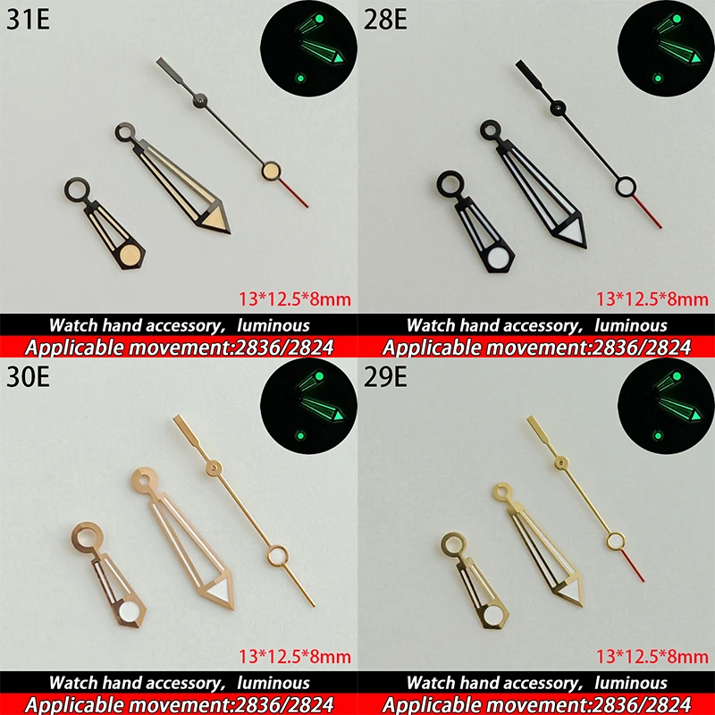 Accessori puntatore orologio luminosi per NH3/2836/2824/35/36 8205/8215 puntatore centrale macchina per parti di ricambio per riparazione orologi