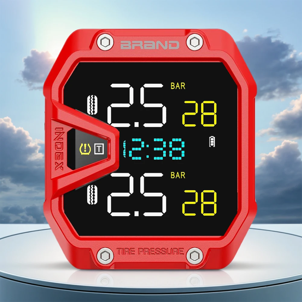 Rilevatore di pressione dei pneumatici wireless TPMS resistente al calore per moto IP65 Monitor di pressione dei pneumatici in tempo reale impermeabile per strumento di emergenza