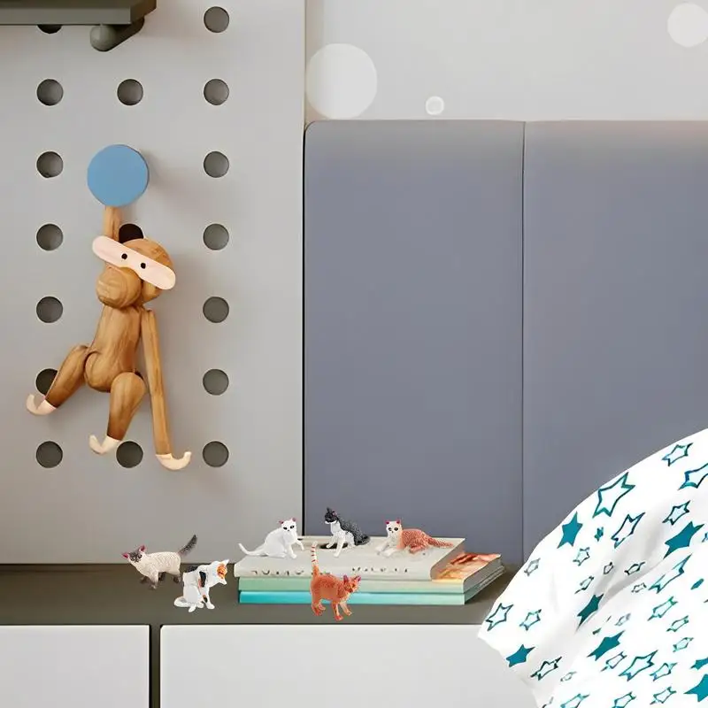 Набор фигурок кошек, реалистичные фигурки кошек, игрушки для котят, статуи котенка для игр и обучения для любителей катапульцев, идеально подходят для Рождества