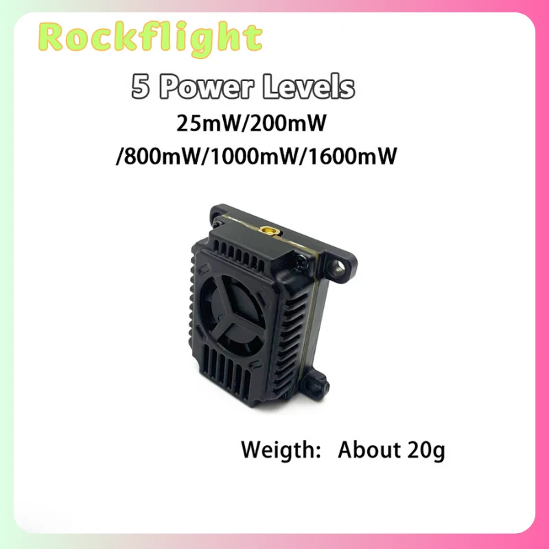 الترا 1W6 5.8GHZ 48CH 1600mW 1.6W قابل للتعديل FPV VTX 7-28V الارسال ل RC طائرة بدون طيار طويلة المدى الإطار كوادكوبتر
