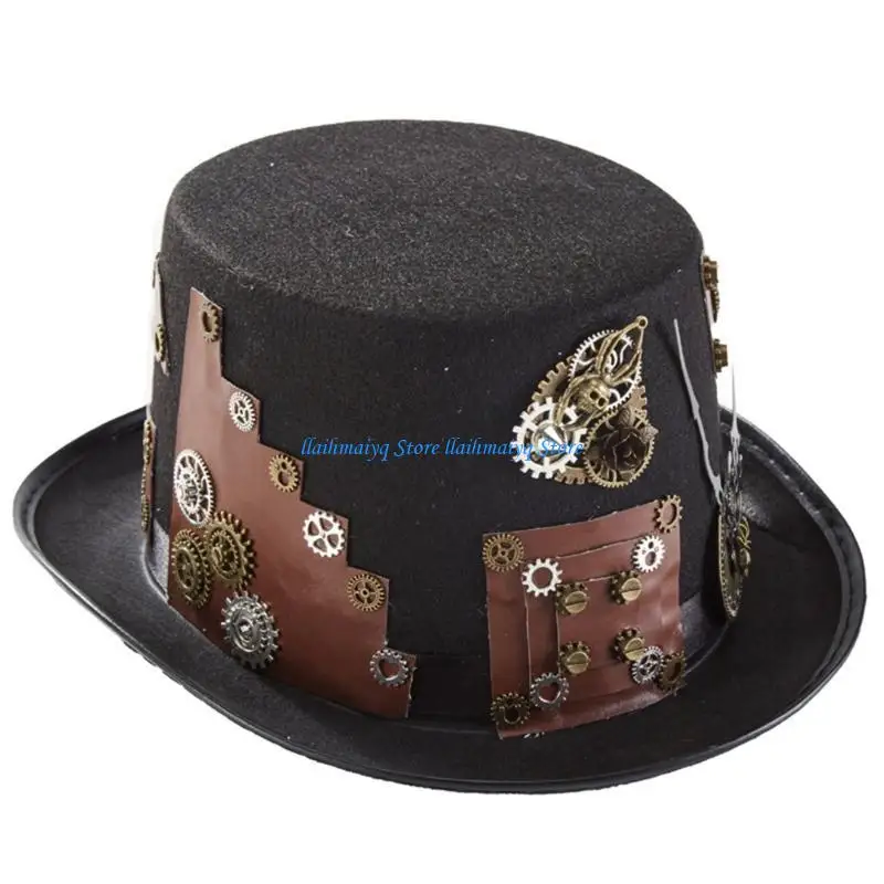 

573B Steampunk Bowler Hat Steampunk Hat Steampunk Time Hat Halloween Party Steampunk Top Hat Steampunk Accessories