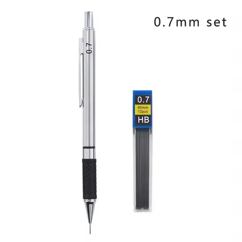 Metal Mechanical Pencil set with pencil grip Leads Art Drawing Student Office Supplies 0.5/0.7/0.9/2.0mm Automatic Pencil - Image 9
