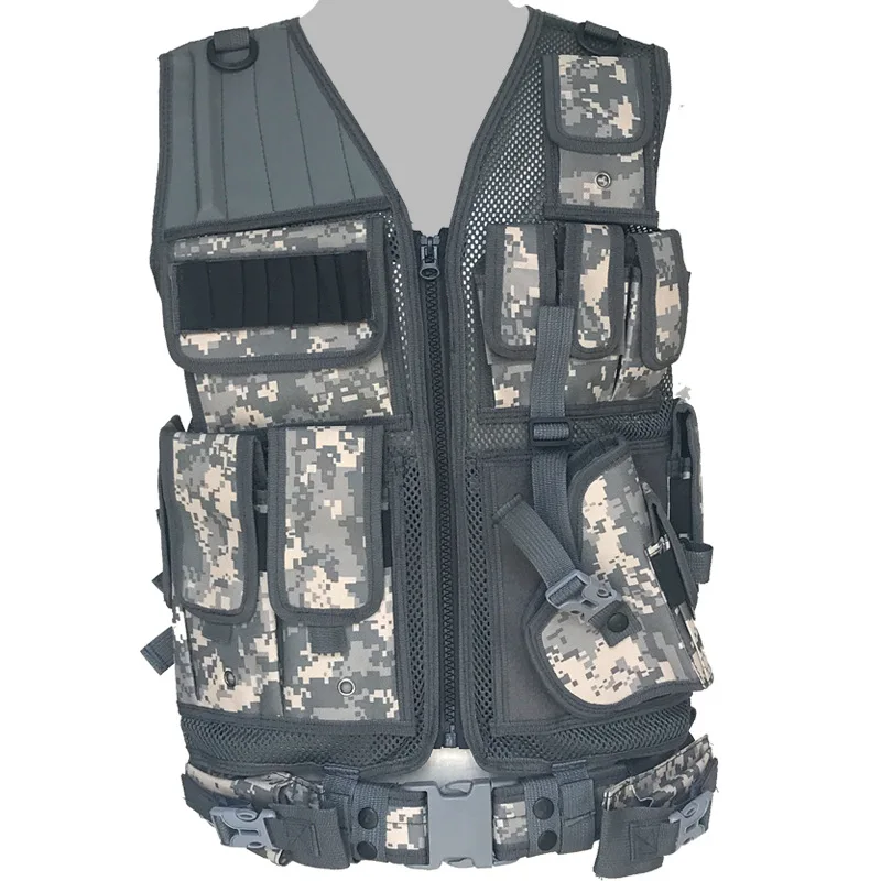 Multi-bolso swat exército colete tático selva combate corpo armadura coletes de segurança caça ao ar livre cs jogo airsoft jaqueta de treinamento