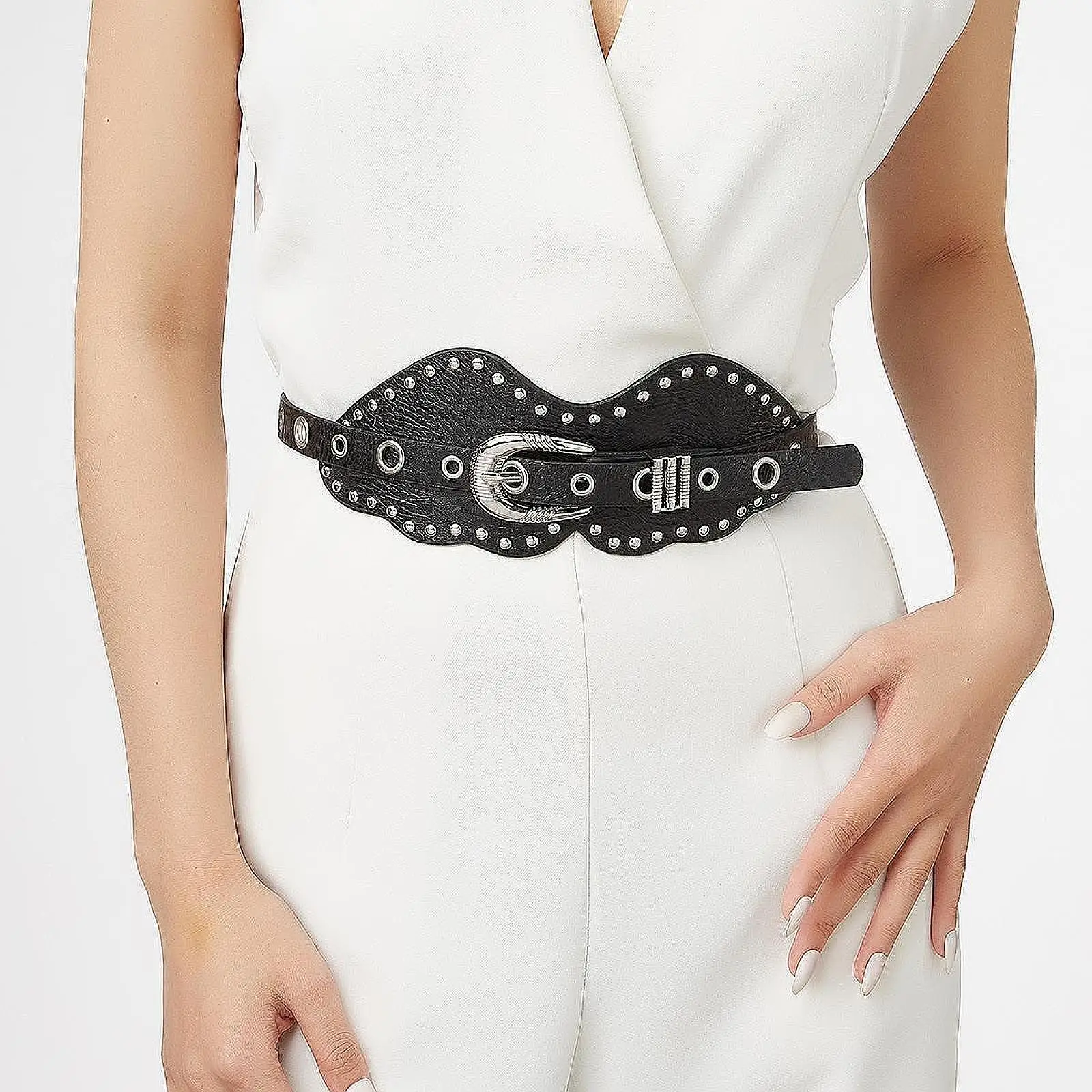 เข็มขัดหัวเข็มขัดแฟชั่นผู้หญิงเข็มขัดเอวสำหรับเสื้อสเวตเตอร์กางเกงยีนส์เสื้อช้อปปิ้ง