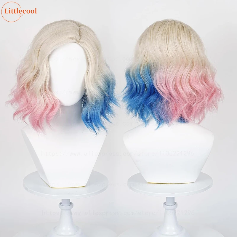 High Quality Enid Sinclair Cosplay Wig Blond Pink Blue Purple Curly Heat Resistant Synthetic Hair Anime Cosplay Wig