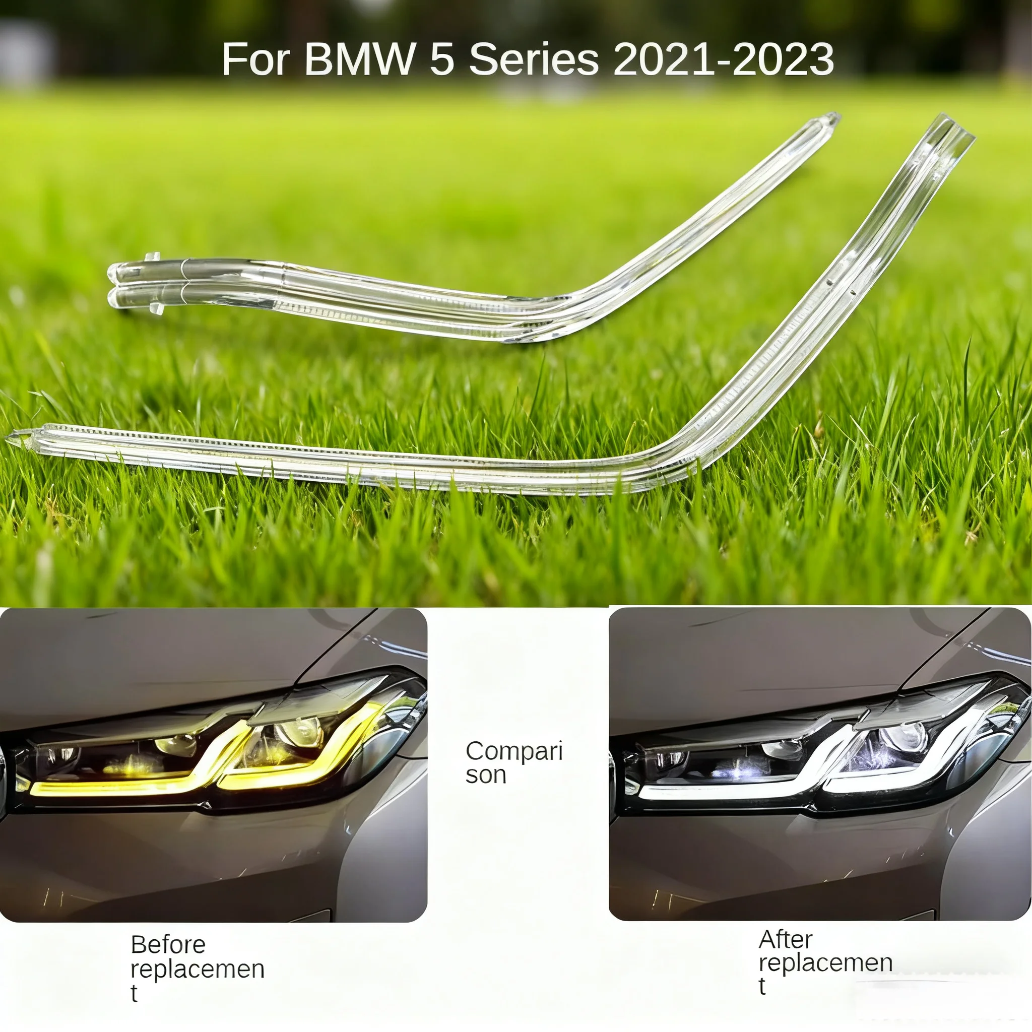 

For BMW 5 Series G30 G38 2021-2023 LED DRL Light guide plate Light guide tube Headlight Daytime Running Light Guide Angel Eye