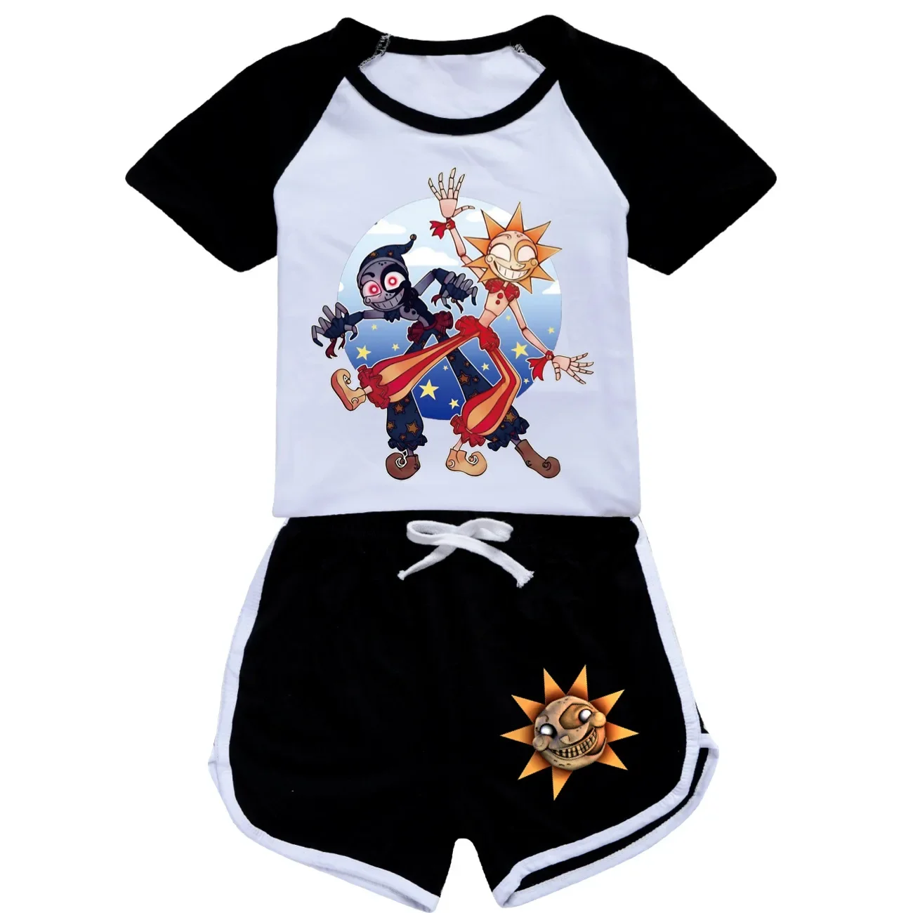 Kids Clothes Fnaf Sundrop Summer Baby Girls T shirt Pants Set Boys Casual Short Tops Suit toddler Children pajamas clothes3097