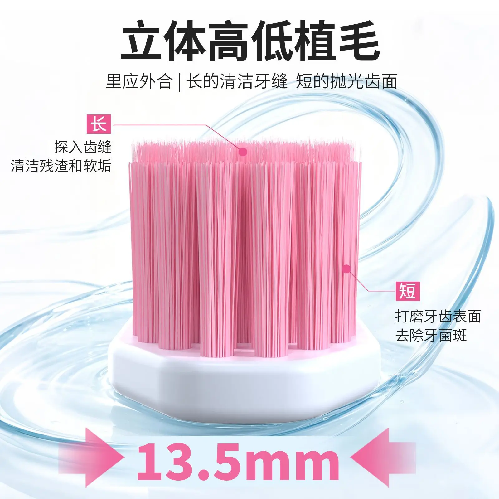 Dopamine Toothbrush Advanced Three-dimensional V-shaped Toothbrush Single-tip Adult Soft Bristle Cleaning Toothbrush
