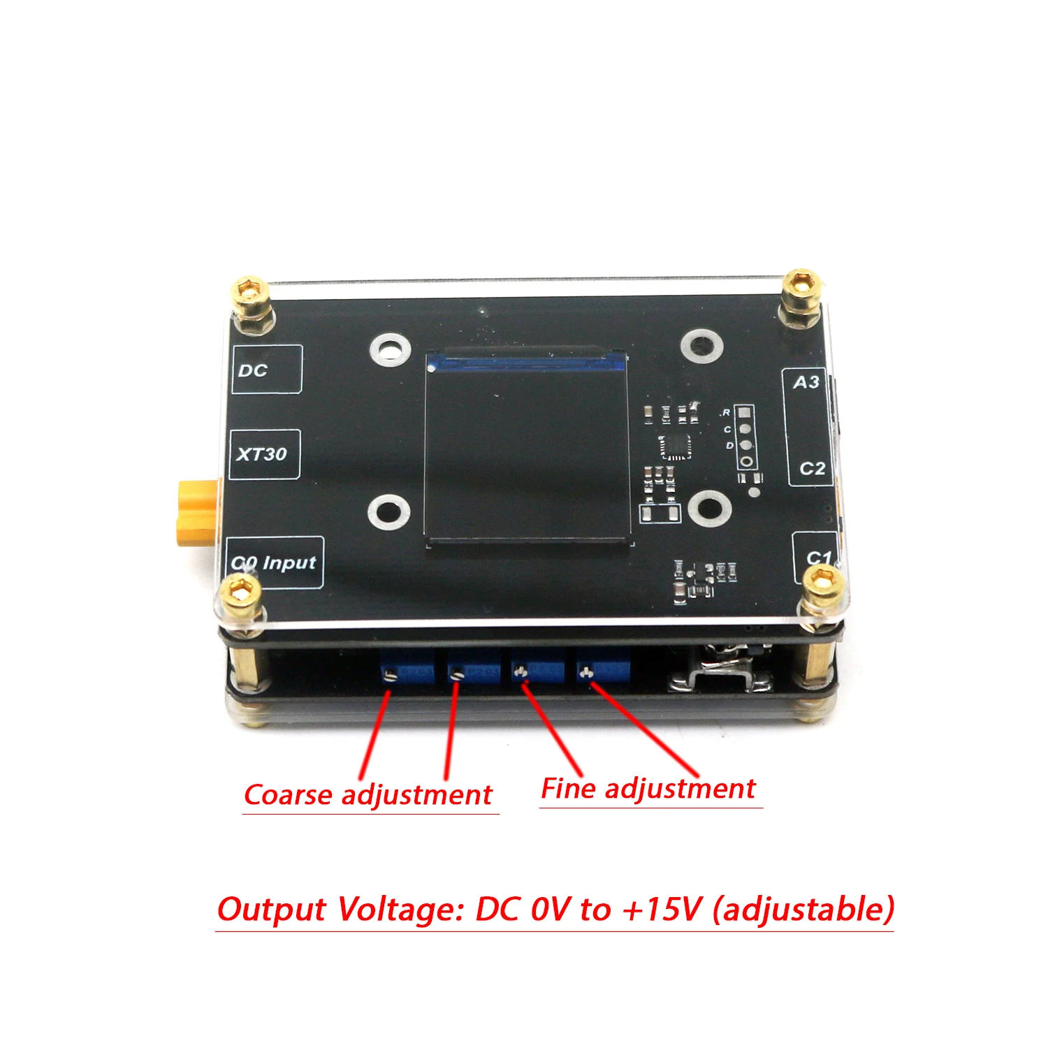 4 Parallel 2A LT3045 Linear Regulator Power Module W LCD Display High-Precision Output 0V-15V Adjustable 5V 12V FOR Audio DAC RF