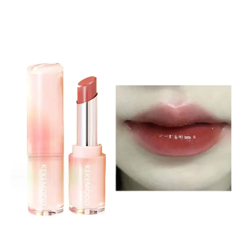 6 colori Jelly Lipstick specchio idratante Water Light Tint Solid Brown Red Lip Glass Glaze Lip Makeup Gloss Cosmetics Tea I2U9