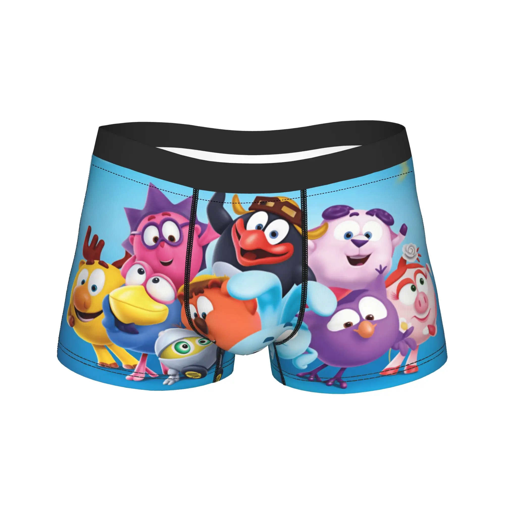 Kikoriki Cartoon All Characters Blue Sky Underwear  Men's Boxer Brief Comfortable Boxer Shorts Hot Sale Custom DIY Underpants